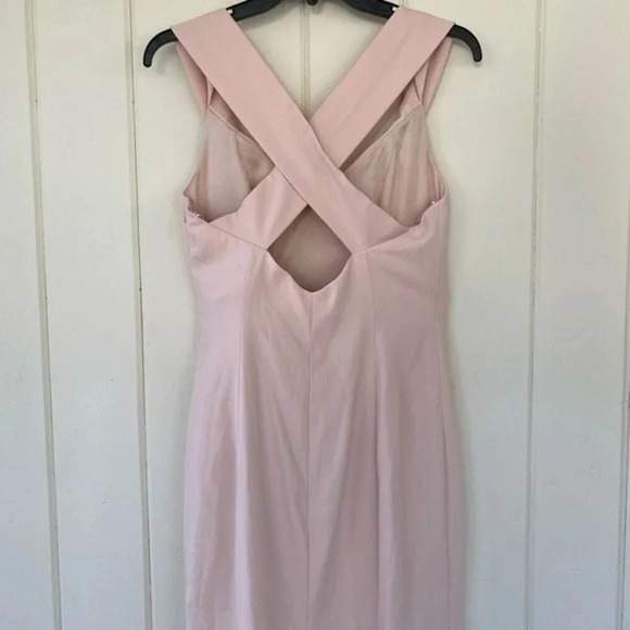 NWT, Dessy Collection, Off-the-Shoulder Criss Cross Back Trumpet, Cameo, 3012 - Picture 8 of 11